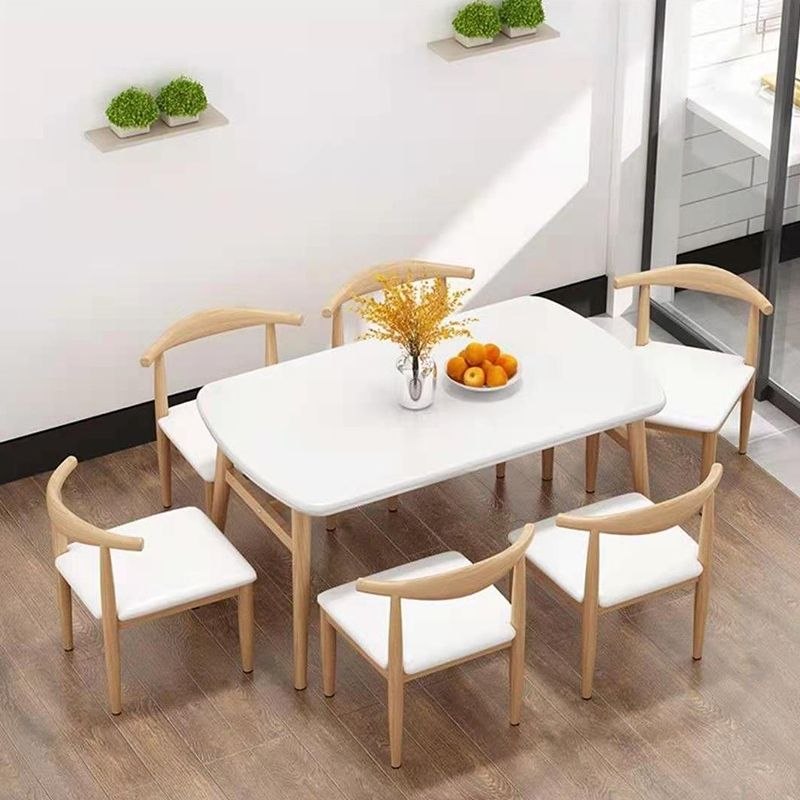 Modern Style Wood Dining Table 4 Legs Dining Table for Dining Room Clearhalo 'Dining Tables & Seating' 'Dining Tables' 'dining_table' 'furn' 'furn_dining_table' 'Furniture' 'Kitchen & Dining Furniture' 1200x1200_21a5aa60-dc41-4f14-8db2-fde09d15df21