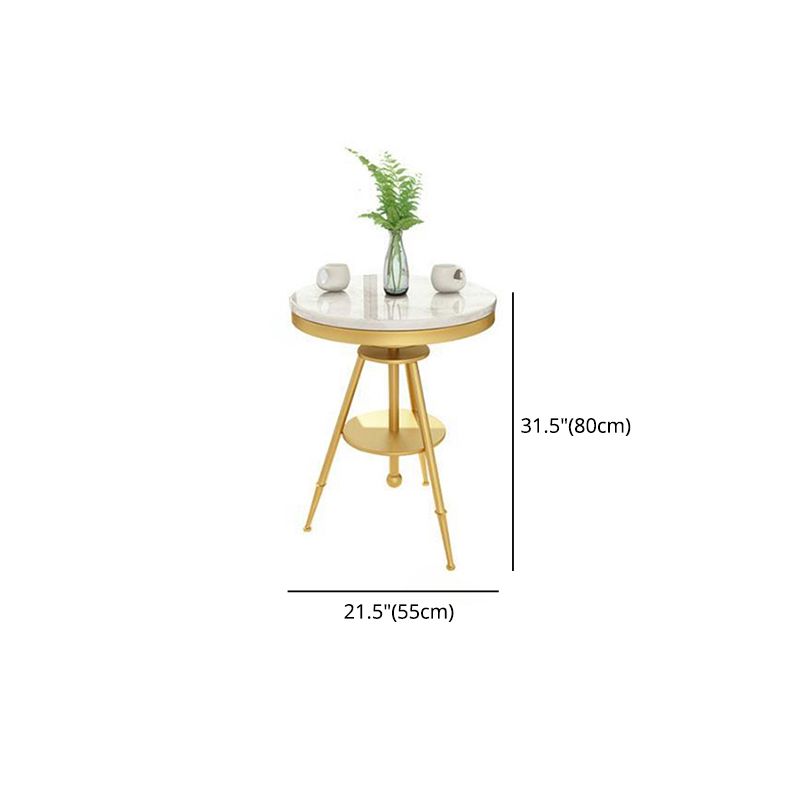 Glam 1/2/3/4/5 Pieces White-gold Dining Table Set with Stone Top Round Dinette Set Clearhalo 'Dining Room Sets' 'Dining Tables & Seating' 'dining_room_set' 'furn' 'furn_dining_room_set' 'Furniture' 'furniture_dining_room_set' 'Kitchen & Dining Furniture' 'kitchen&dining_furn' 'kitchen' 1200x1200_21a687fe-bf3d-4cc6-9c5a-926bddda6e72