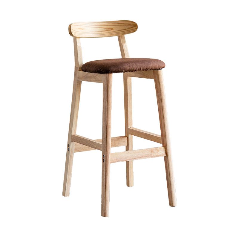 Scandinavian Wood Upholstered Counter Stools Natural Back Bar Stools with Footrest Clearhalo 'Bar Furniture' 'Bar Stools' 'bar_stools' 'furn' 'furn_bar_stools' 'furniture_bar_stools' 'Kitchen & Dining Furniture' 'kitchen&dining_furn' 'kitchen' 'kitchen_furn' Furniture' 1200x1200_21a72469-9c79-4d1d-aed9-f4c8c78d5fe0