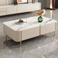 Rectangle Storage Coffee Table Glam Slate Cocktail Table with 4 Legs