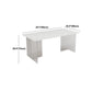 Stone Top Dining Table Modern Rectangle Dining Table with Sled Base