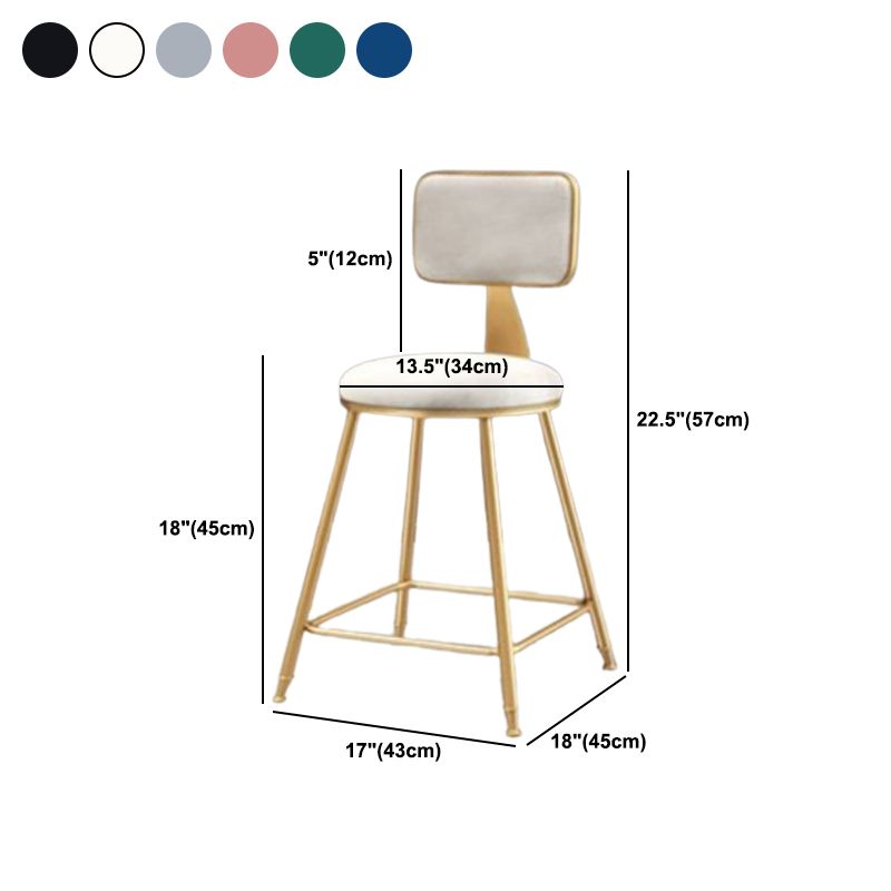 Tabouret de comptoir de dos de dos sans bras glamour