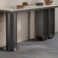 Tavolo da console a forma rettangolare tavolo di divano in pietra contemporanea in nero