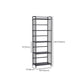 Contemporary Metal Bookshelf Black Etagere Shelf Bookcase for Study Room