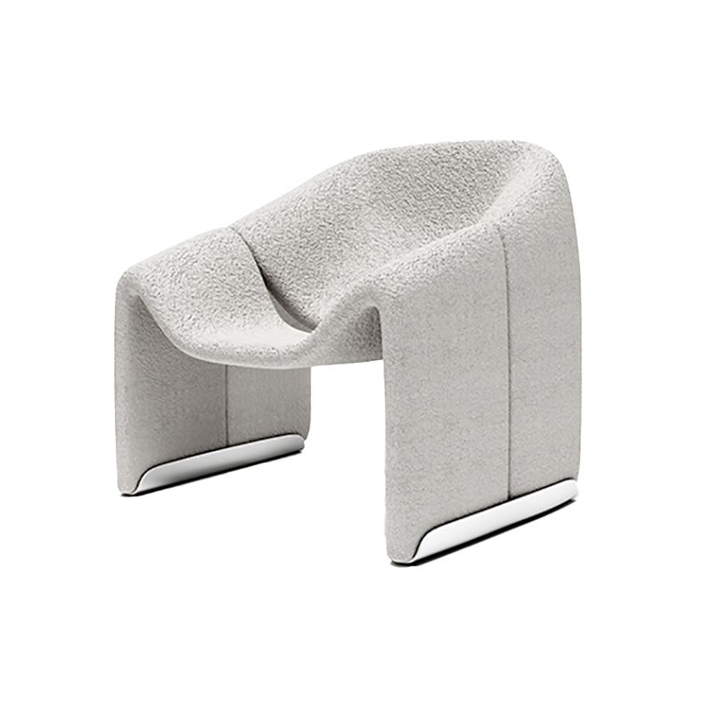 White Wool Accent Armchair with Sled Base and Tight Back in Solid Wood Clearhalo 'Accent Chairs' 'accent_chairs' 'Chairs & Seating' 'furn' 'furn_accent_chairs' 'Furniture' 'Living Room Furniture' 1200x1200_21aac82b-0994-462f-b2c4-c6ee61839772