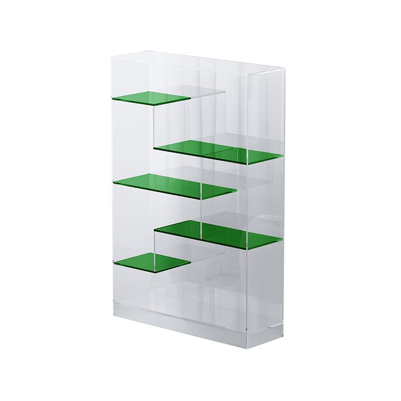 Contemporary Closed Back Bookshelf Standard Acrylic Bookcase with Shelves Clearhalo 'Bookcases' 'furn' 'furn_bookcases' 'Furniture' 'Office Furniture' 1200x1200_21ab319b-f15b-4f09-a0a5-e2b13ab83076