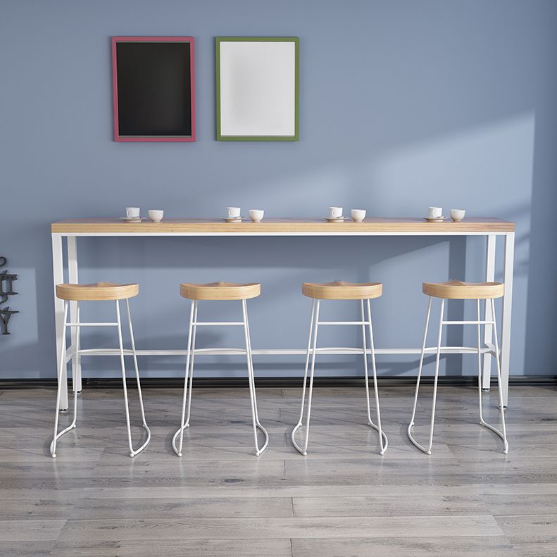 Indoor Contemporary Bar Dining Table Rectangle Solid Wood Bar Table Clearhalo 'Bar Furniture' 'Bar Tables' 'bar_tables' 'furn' 'furn_bar_tables' 'Furniture' 'Kitchen & Dining Furniture' 1200x1200_21abba6a-e6c0-49e0-966c-ff21e96f89c3