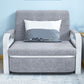 Foldable Linen Sleeper Sofa with Storage 30.7" Wide Gray Contemporary Clearhalo 'furn' 'furn_futons' 'Furniture' 'Futons & Daybeds' 'Futons' 'Living Room Furniture' 1200x1200_21abce26-fd4d-4c0b-956e-dd203d347c53