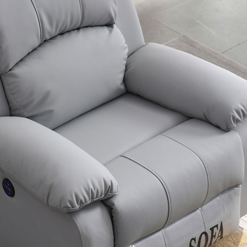 Solid Color Home Theater Recliner Bonded Leather Contemporary Chair for Home Clearhalo 'Chairs & Seating' 'furn' 'furn_recliners' 'Furniture' 'Living Room Furniture' 'Recliners' 1200x1200_21ac9a2f-c76c-4260-964f-0bb765b7a14e