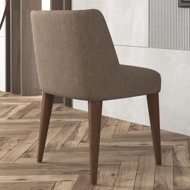 Scandinavian Ash Parsons Chair Gray Wood Dressing Chair in Natural Walnut Clearhalo ' kitchen&dining_furn' 'Dining Chairs' 'Dining Tables & Seating' 'dining_chair' 'furn' 'furn_dining_chair' 'Furniture' 'furniture_dining_chair' 'Kitchen & Dining Furniture' 'kitchen' 1200x1200_21ad871d-600c-4101-b620-cf124ff5075f