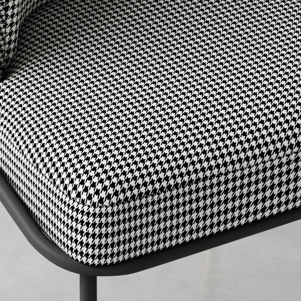 Sedia da pranzo glam in metallo a braccioless sedie imbottite per uso del ristorante