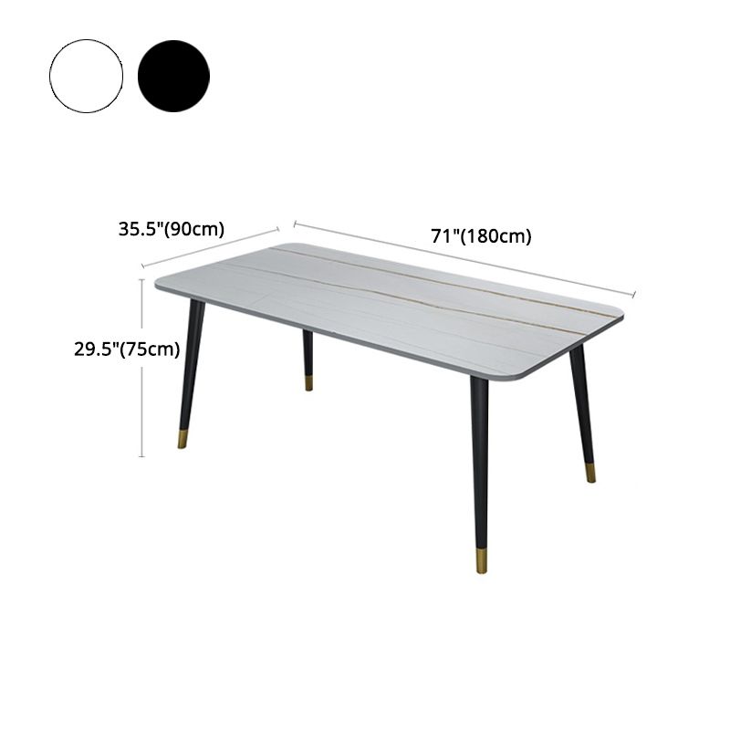Designer Style Sintered Stone Dining Set 1/2/5/7 Pieces Rectangle Dining Table with Chairs Clearhalo 'Dining Room Sets' 'Dining Tables & Seating' 'dining_room_set' 'furn' 'furn_dining_room_set' 'Furniture' 'furniture_dining_room_set' 'Kitchen & Dining Furniture' 1200x1200_21ae54c9-33f8-4db4-b90a-6b5b9a1db2d8
