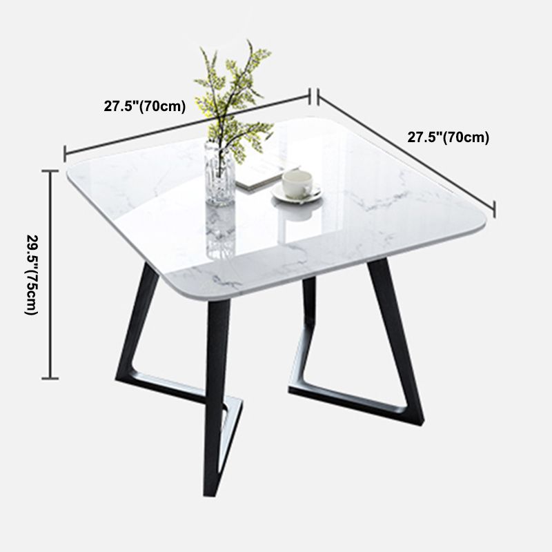 Modern Style White Dinner Table Sintered Stone Table with Wooden Base for Home Clearhalo ' dining_table' 'Dining Tables & Seating' 'Dining Tables' 'furn' 'furn_dining_table' 'Furniture' 'furniture_dining_table' 'Kitchen & Dining Furniture' 'kitchen&dining_furn' 'kitchen' 'kitchen_dining_table' 1200x1200_21b3408b-6221-4f8b-9b39-843fbbd45ac0
