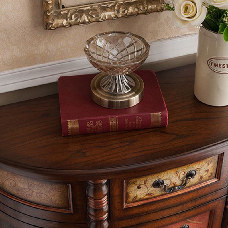 Industrial Bombe Accent Cabinet with Drawers and 2 Doors in Solid Wood Clearhalo 'Cabinets & Chests' 'cabinets_chests' 'furn' 'furn_cabinets_chests' 'Furniture' 'Living Room Furniture' 1200x1200_21b47163-dce0-434c-a826-54450ce42550