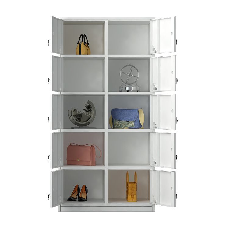 Moderner Style -Scharnier -Türgarderobe für Home Grey Metal Cabinet