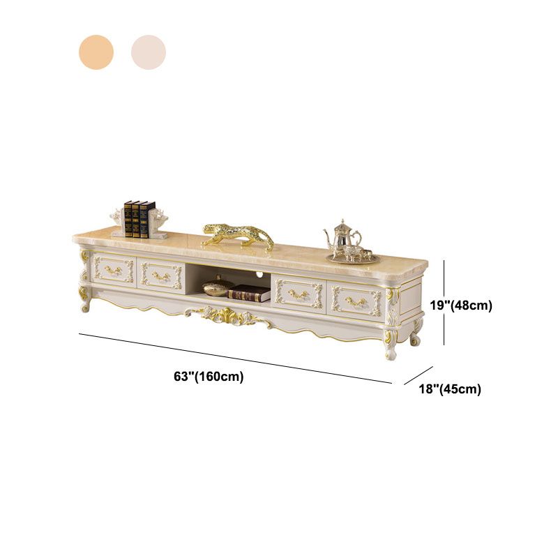 Traditional Marble Top TV Cabinet Solid Wood Crafted TV Stand for Living Room Clearhalo 'furn' 'furn_tv_stands_entertainment_centers' 'Furniture' 'Living Room Furniture' 'TV Stands & Entertainment Centers' 'TV Stands & Media Storage Furniture' 'tv_stands_entertainment_centers' 1200x1200_21b4ead1-5869-4909-a77b-161167b32679