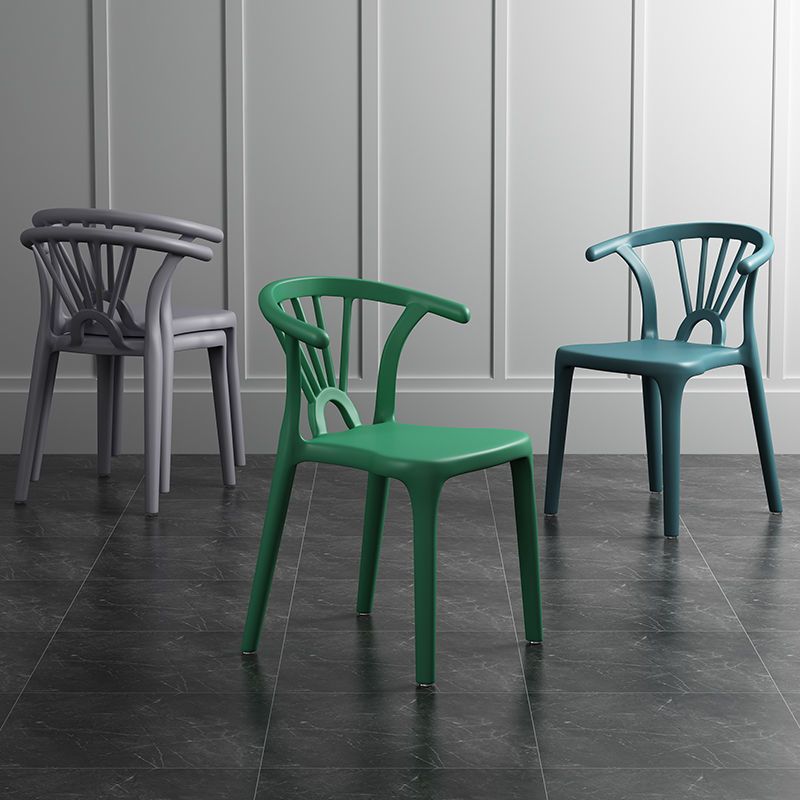 Modern Plastic Stackable Side Chair Slat Back Matte Finish Dining Chair Clearhalo ' kitchen&dining_furn' 'Dining Chairs' 'Dining Tables & Seating' 'dining_chair' 'furn' 'furn_dining_chair' 'Furniture' 'furniture_dining_chair' 'Kitchen & Dining Furniture' 'kitchen' 1200x1200_21b5572e-c2e3-45e1-a7cc-143ea72201a8