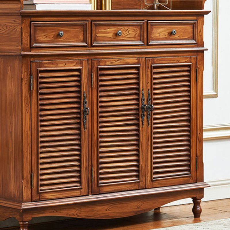 Industrial Rectangle Accent Cabinet with 6 Shelves Distressed Wood Cabinet Clearhalo 'Cabinets & Chests' 'cabinets_chests' 'furn' 'furn_cabinets_chests' 'Furniture' 'Living Room Furniture' 1200x1200_21b5c5e2-bc30-4505-bb1a-62e72c21515f