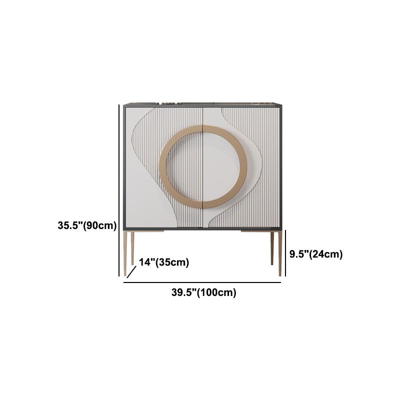 Glam White ingegnerizzato in legno a buffet a buffet regolabile salotto al buffet