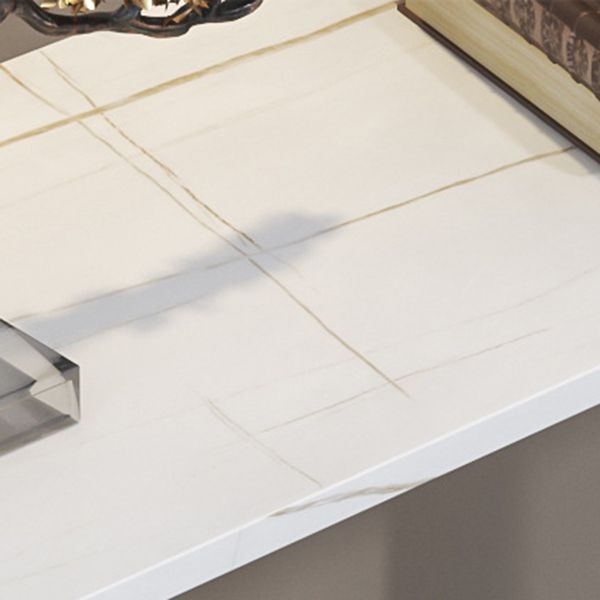 Console ovale in pietra Tabella 1-SHELF 11,81 "W tavolo accento per sala