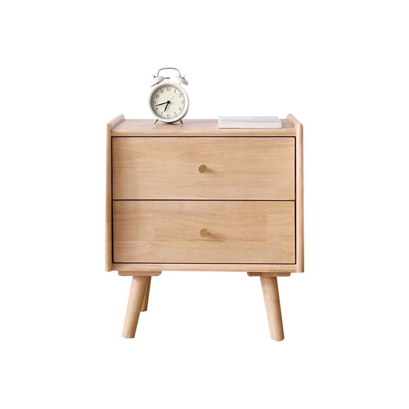 2 cassetti tavolino notturno moderno con gambe, alti, alti 20,9 "