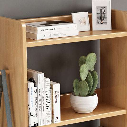 Scandinavian Shelf Bookcase Antique Finish Bookshelf with Shelves