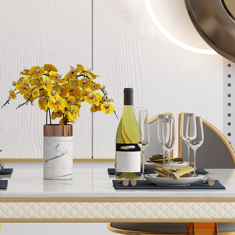 Modern 1/2/5/7 Pieces Dining Set Marble Dining Table with Leather Chairs Clearhalo 'Dining Room Sets' 'Dining Tables & Seating' 'dining_room_set' 'furn' 'furn_dining_room_set' 'Furniture' 'furniture_dining_room_set' 'Kitchen & Dining Furniture' 'kitchen&dining_furn' 'kitchen' 1200x1200_21ba5557-b148-4808-aa7e-dc63797f4eec