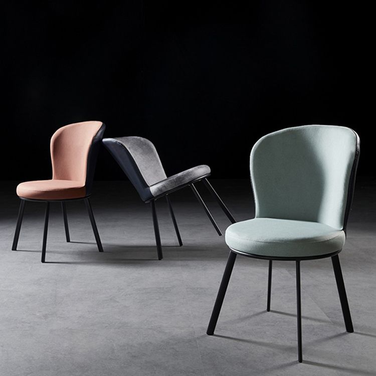 Sillas de comedor tapizadas de estilo industrial sólido sillón de comedor sin brazo
