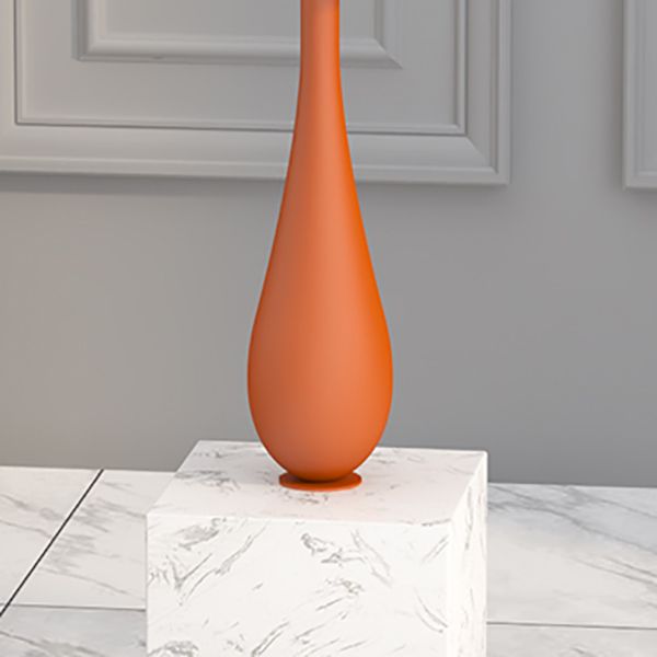 Contemporary Stone Top End Table 23.62" Tall Pedestal Side Table