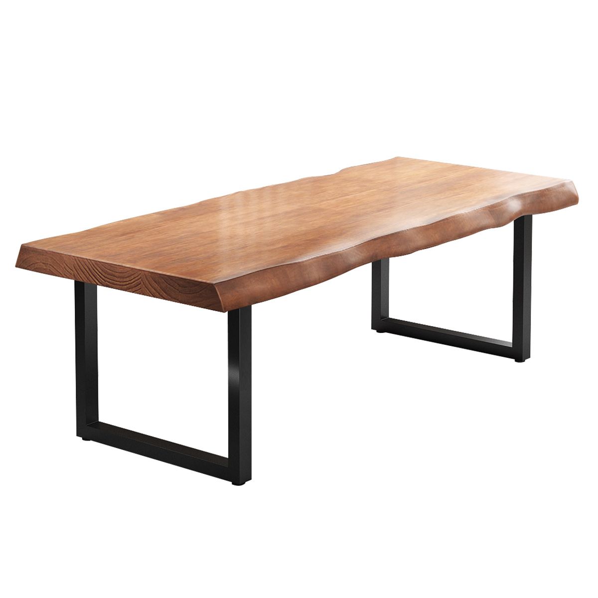 Pine Wood Top Dining Table Rectangle Table with Sled Base in Black Clearhalo 'Dining Tables & Seating' 'Dining Tables' 'dining_table' 'furn' 'furn_dining_table' 'Furniture' 'Kitchen & Dining Furniture' 1200x1200_21c0a94b-ca76-4f53-a1a4-14eea43b7a9f