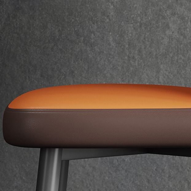 Sedia laterale in pelle moderna per finitura opaca sedia da pranzo solida