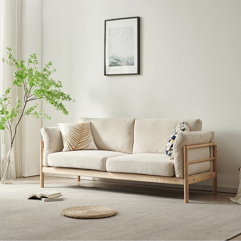Linen Modern Square Arm Sofa Wooden Standard Sofa for Living Room, Apartment Clearhalo 'furn' 'furn_sofas' 'Furniture' 'Living Room Furniture' 'Sofa' 'sofas' 1200x1200_21c12ff7-b555-43e2-b95e-5aff6e5c5c5f