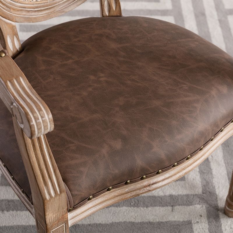 Solid Wood Farmhouse Dining Room Chair Matte Finish King Louis Back Side Chair Clearhalo ' kitchen&dining_furn' 'Dining Chairs' 'Dining Tables & Seating' 'dining_chair' 'furn' 'furn_dining_chair' 'Furniture' 'furniture_dining_chair' 'Kitchen & Dining Furniture' 'kitchen' 1200x1200_21c17622-110a-4edc-8dc3-6368434cbce3