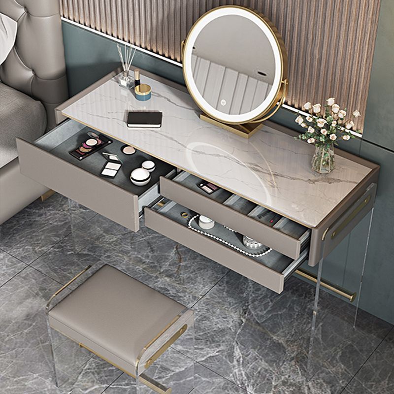 Tavolo da toeletta da toeletta per il trucco top in ardesia glam