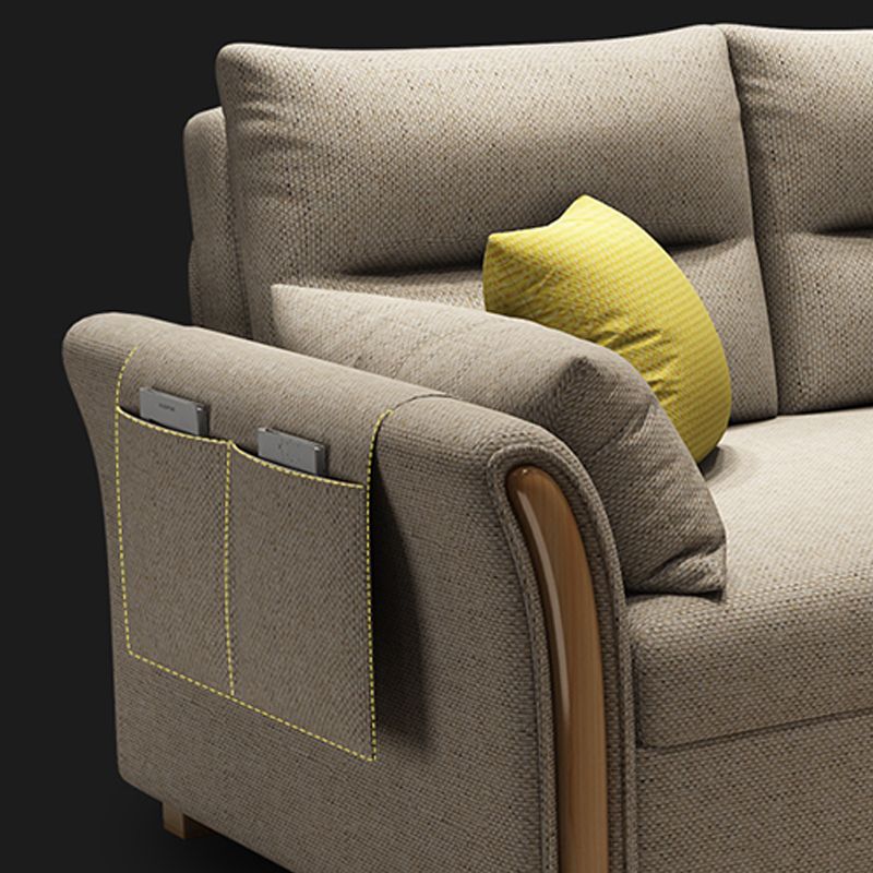 Brown Convertible Settee Furniture Flared Arm Standard Bed Settee Clearhalo 'furn' 'furn_sofas' 'Furniture' 'furniture_sofas' 'kitchen' 'kitchen_sofas' 'Living Room Furniture' 'Sofa' 'sofas' 1200x1200_21c18539-27d2-4577-bf74-b94d6c41d894