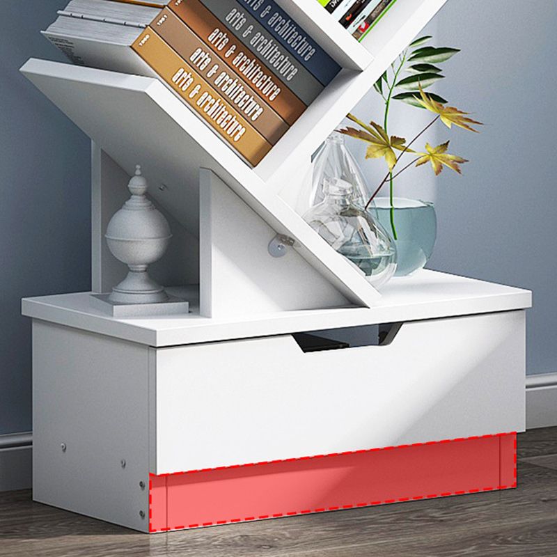 Scaffale in legno ingegnerizzato Bookcase Corner Modern Vertical Book Shelf 13.4 "L x 7.9" W