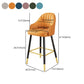 Scandinavia Style Bar-stool Metal Legs Leather Bucket Seat for Kitchen Bar Clearhalo 'Bar Furniture' 'Bar Stools' 'bar_stools' 'furn' 'furn_bar_stools' 'furniture_bar_stools' 'Kitchen & Dining Furniture' 'kitchen&dining_furn' 'kitchen' 'kitchen_furn' Furniture' 1200x1200_21c37225-44db-4561-a3fc-bc56ab96c3a2