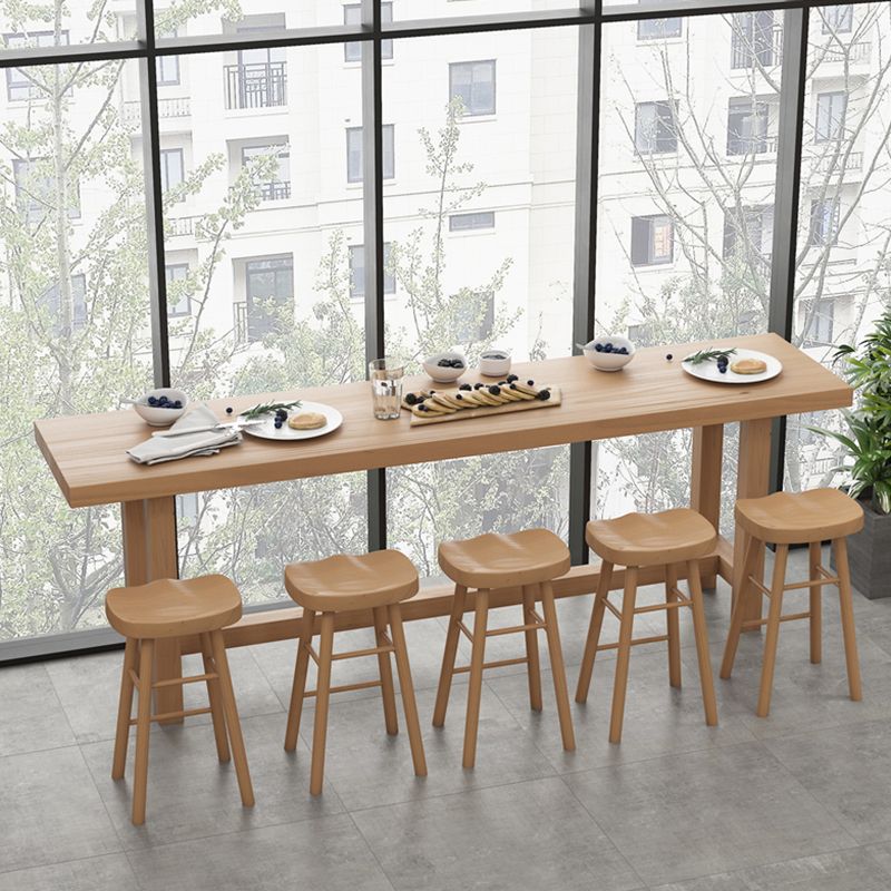 Dining Room Pine Wood Counter Table 42-inch Height Contemporary Bar Table Clearhalo 'Bar Furniture' 'Bar Tables' 'bar_tables' 'furn' 'furn_bar_tables' 'Furniture' 'furniture_bar_tables' 'Kitchen & Dining Furniture' 1200x1200_21c3af29-733a-4962-96a9-2377fe07f120