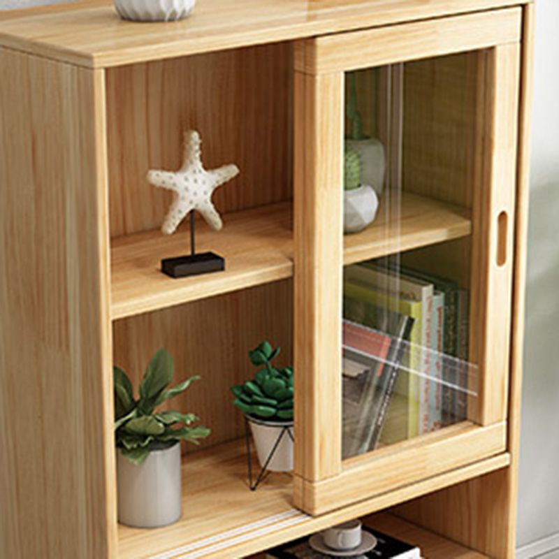 Mobile contemporaneo cabinet laterale naturale con vetro