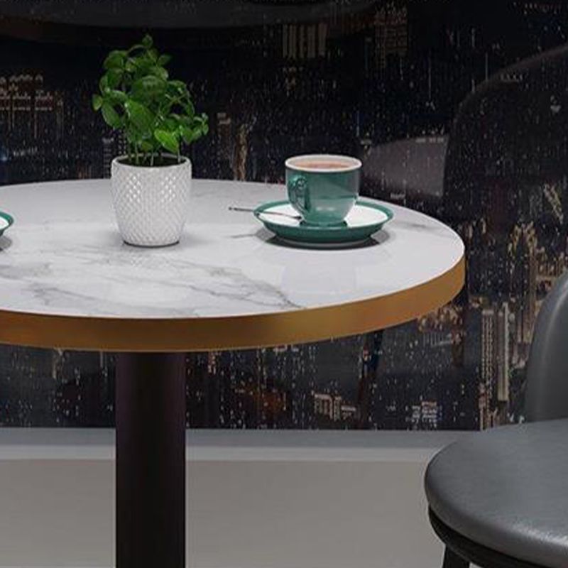 Set di sala da pranzo da 3 pezzi e set di sedie, forma rotonda contemporanea