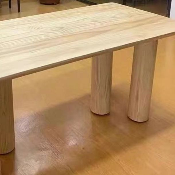Rectangle Simplicity Dining Table Solid Wood Fixed Table for Kitchen Clearhalo ' dining_table' 'Dining Tables & Seating' 'Dining Tables' 'furn' 'furn_dining_table' 'Furniture' 'furniture_dining_table' 'Kitchen & Dining Furniture' 'kitchen&dining_furn' 'kitchen' 'kitchen_dining_table' 1200x1200_21c7011f-6290-4798-aaf4-d5b236d15f0e
