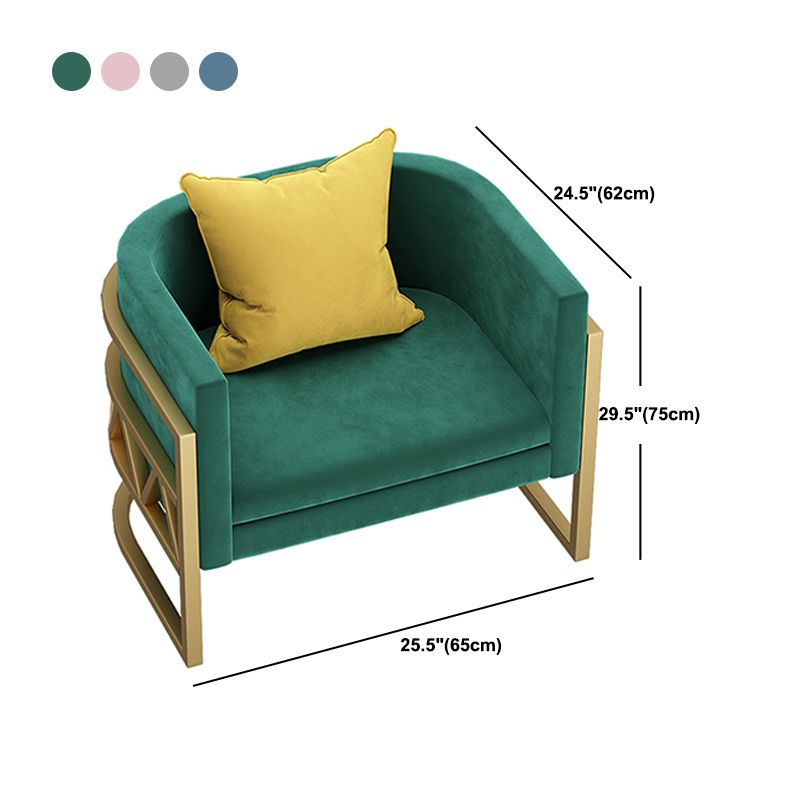 24.40" W x 29.52" H Velvet Tuxedo Arm Sofa Contemporary Standard Sofa Clearhalo 'furn' 'furn_sofas' 'Furniture' 'Living Room Furniture' 'Sofa' 'sofas' 1200x1200_21ca648f-cc50-41c2-8031-395657857163