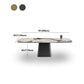 Stone Top Dining Table Contemporary Rectangle Table with Pedestal Base Clearhalo 'Dining Tables & Seating' 'Dining Tables' 'dining_table' 'furn' 'furn_dining_table' 'Furniture' 'furniture_dining_table' 'Kitchen & Dining Furniture' 'kitchen' 'kitchen_dining_table' 1200x1200_21cad3d1-213e-4a89-a678-6439df067eab
