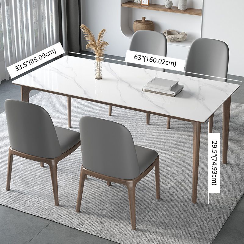 Dining Room Set Minimalist with Solid Wood Dining Table and Upholstered Chairs Clearhalo 'Dining Room Sets' 'Dining Tables & Seating' 'dining_room_set' 'furn' 'furn_dining_room_set' 'Furniture' 'furniture_dining_room_set' 'Kitchen & Dining Furniture' 'kitchen&dining_furn' 'kitchen' 1200x1200_21cb48e1-fdb3-4220-8064-db0ddab1efcc