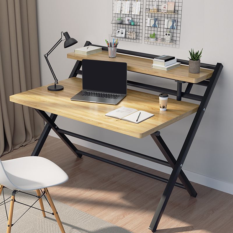 Modern Folding Writing Desk Trestle Base Dormitory Office Desk Clearhalo 'furn' 'furn_office_desk' 'Furniture' 'Office Desks' 'Office Furniture' 'office_desk' 1200x1200_21cccb28-41ad-4059-8ff6-a3ab9fdf7bc4