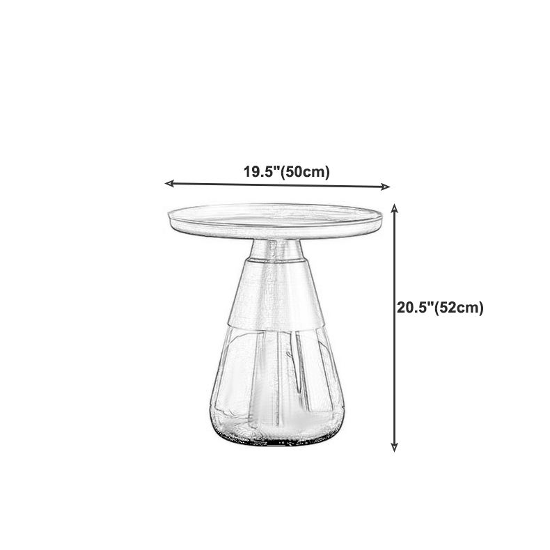 Tavolino con laterale rotondo in stile contemporaneo