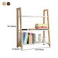 Contemporary Wooden Shelf Bookcase Vertical Bookshelf for Home Office