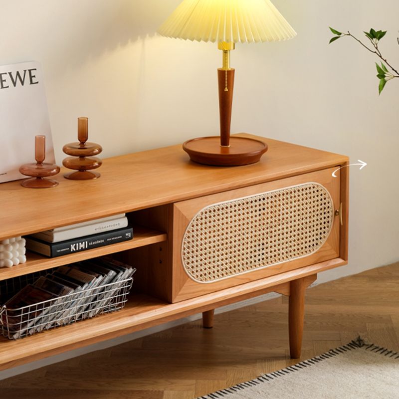 Scandinavian TV Media Stand Solid Wood TV Console for Living Room Clearhalo 'furn' 'furn_tv_stands_entertainment_centers' 'Furniture' 'Living Room Furniture' 'TV Stands & Entertainment Centers' 'TV Stands & Media Storage Furniture' 'tv_stands_entertainment_centers' 1200x1200_21ce29e8-a2a0-45eb-84f7-9d8372e50947
