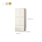 Hinged Wardrobe Cabinet with Garment Rod Modern Plastic Wardrobe Armoire