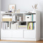 Standard Bookshelf With Doors Contemporary Bookcase for Study Room